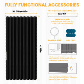AJAZZ curtain magnetic buckles close securely to keep doors shut.