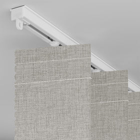 AJAZZ 100% blackout fabric closeup highlights ultra-soft triple-layer texture for restful environments.