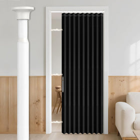 AJAZZ curtain enhances living room ambiance with soft private shading.