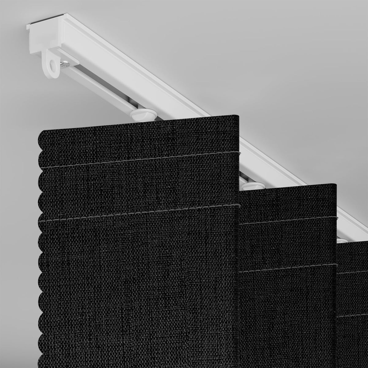 AJAZZ magnetic closure curtain provides quick access and secure coverage.