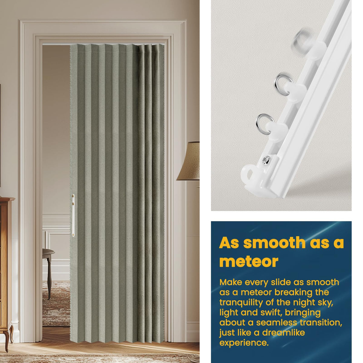 AJAZZ privacy door curtain ideal for doorways, wardrobes, and partitions