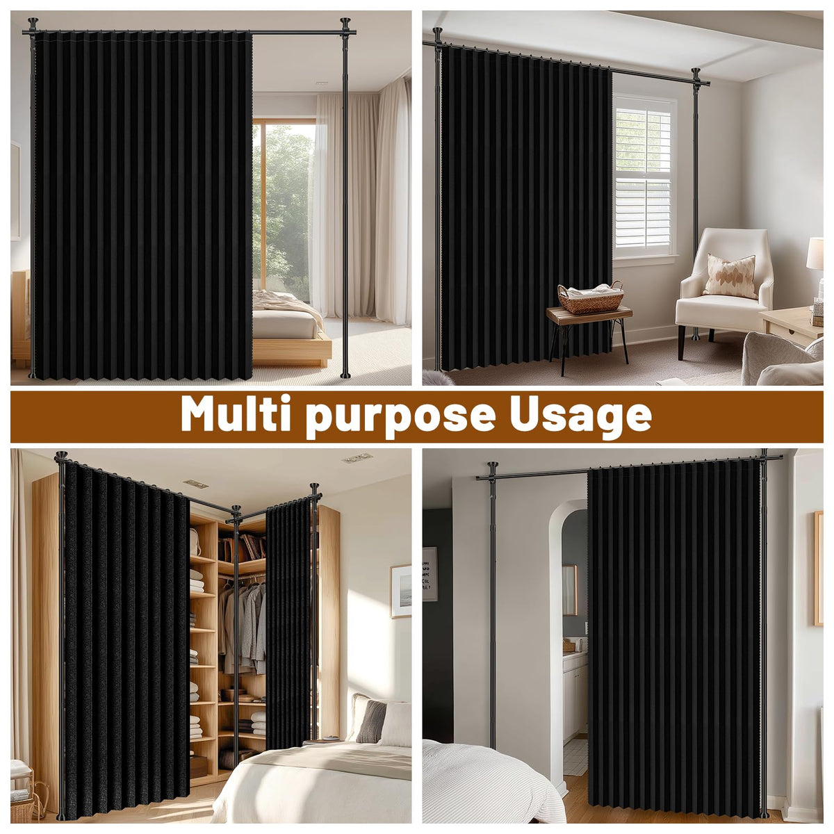 AJAZZ space-saving wall separator helps create a private corner.