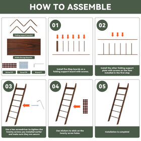 AJLS blanket ladder with hooks and straps demonstrates versatile hanging options.