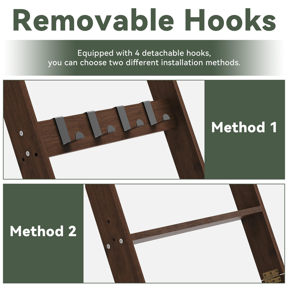 AJLS gift-ready rustic blanket ladder for new homeowners.