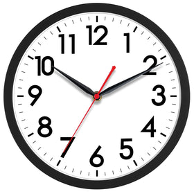 AKCISOT 14-inch clock face with clear numerals for quick reading.