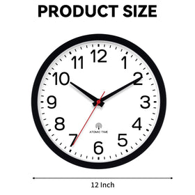 AKCISOT Atomic Black Wall Clock battery compartment shows easy battery-powered operation