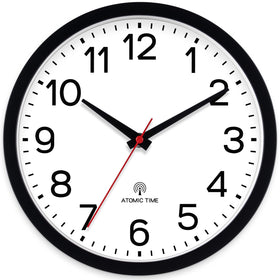 AKCISOT Atomic Black Wall Clock dial for easy time reading in the living room