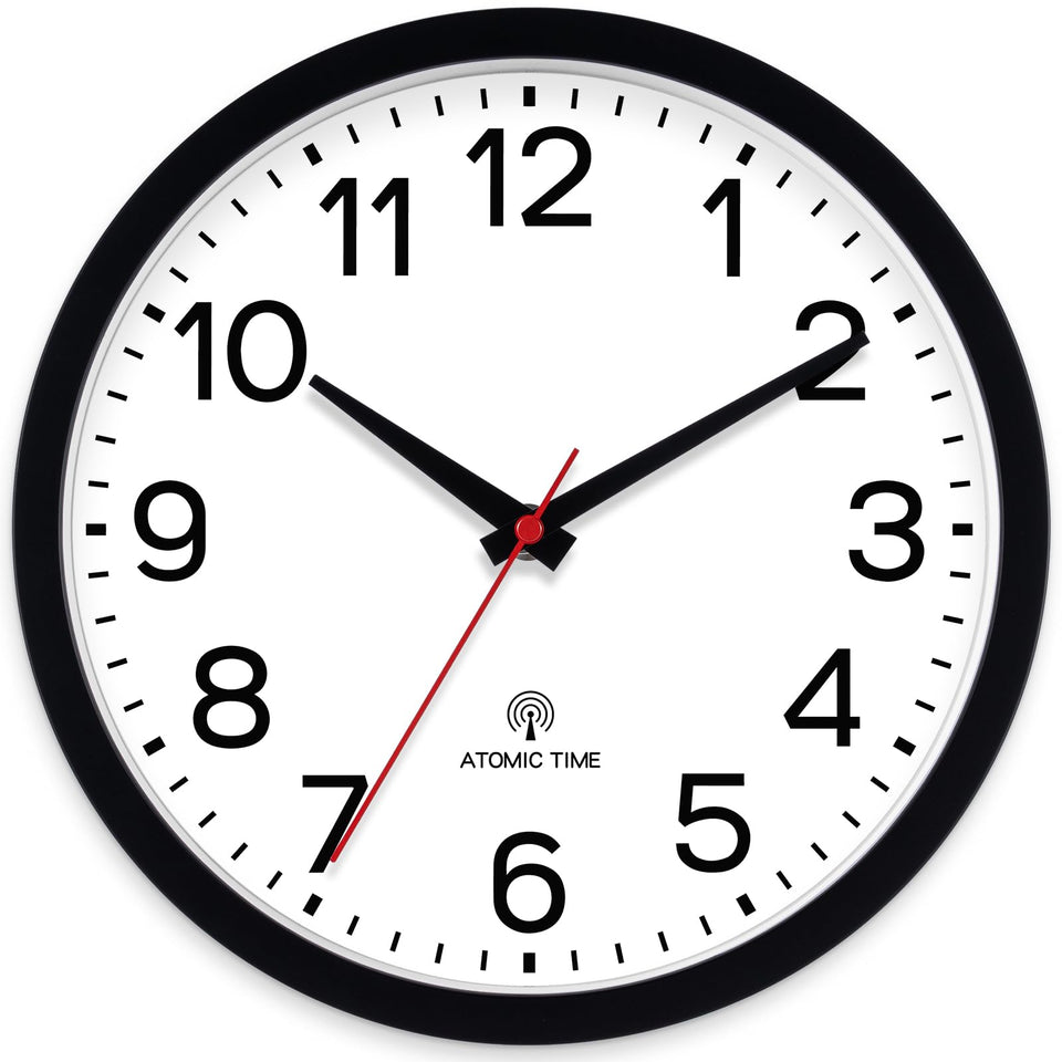 AKCISOT Atomic Black Wall Clock dial for easy time reading in the living room