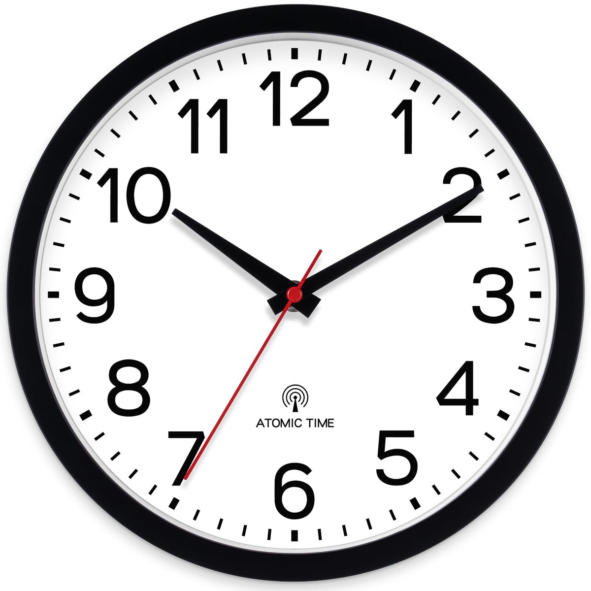 AKCISOT Atomic Black Wall Clock dial for easy time reading in the living room