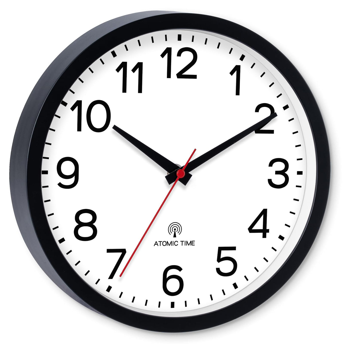 AKCISOT Atomic Black Wall Clock hands indicate precise time at a glance