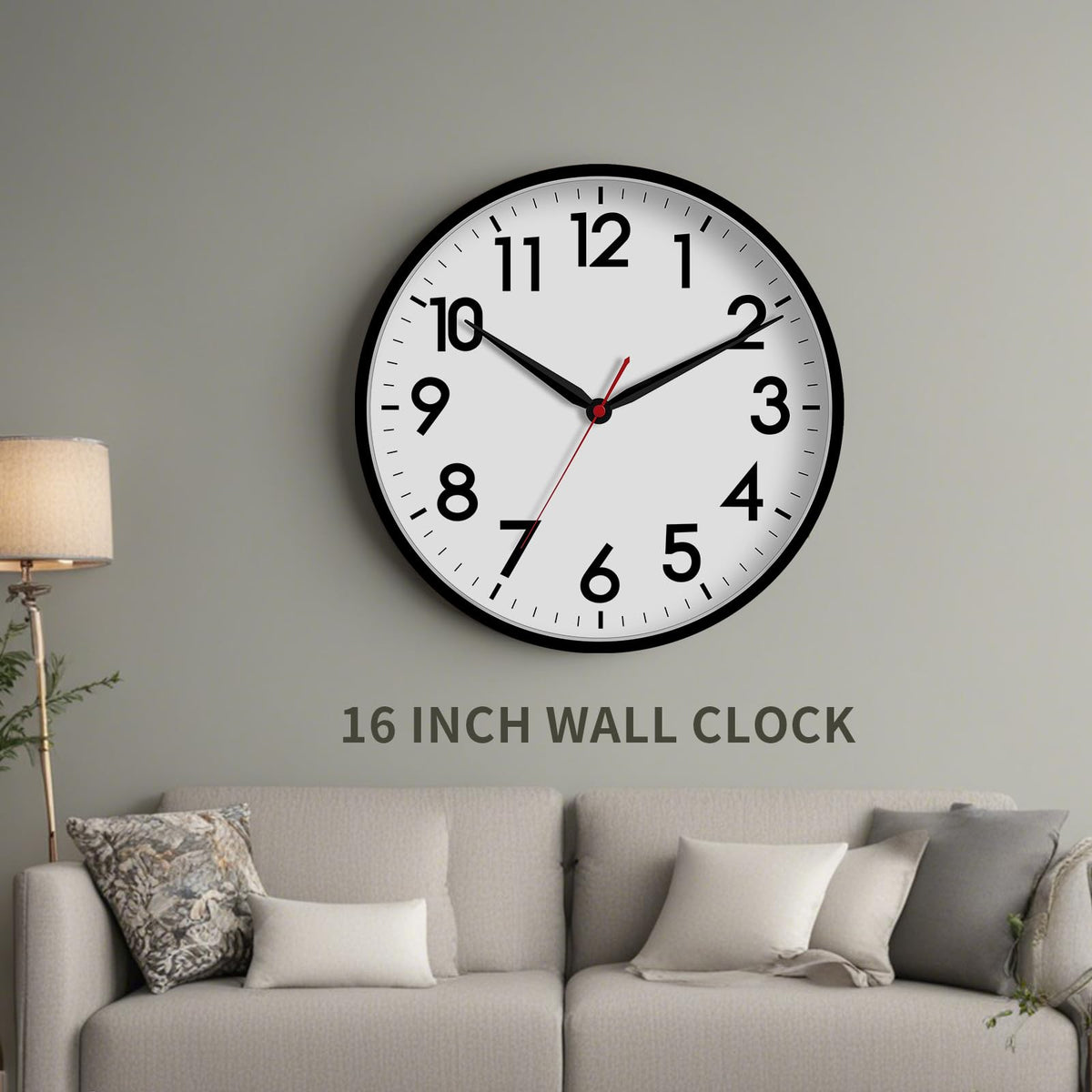 AKCISOT battery-operated clock keeps reliable time without cords.