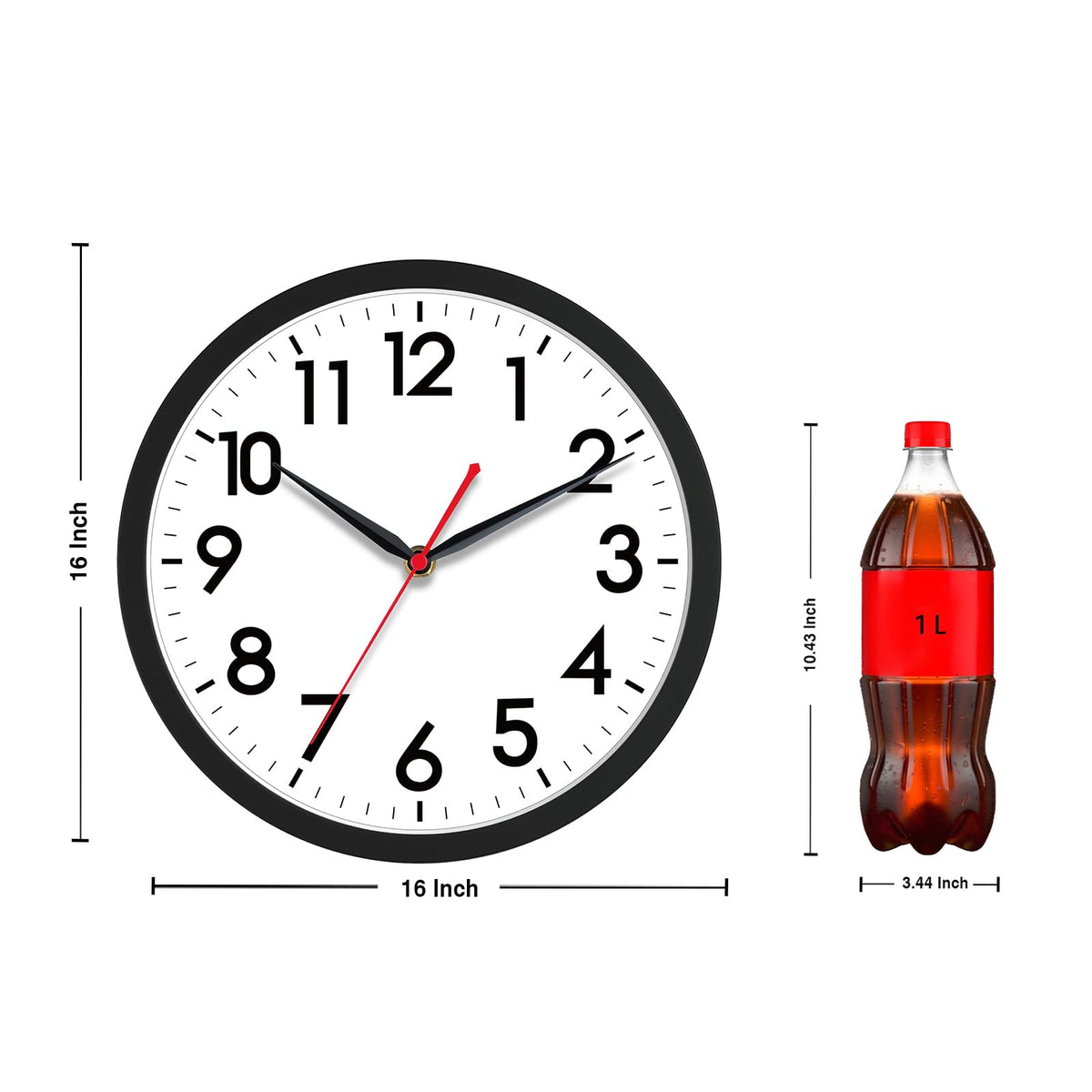 AKCISOT large numerals enhance readability from across the room.