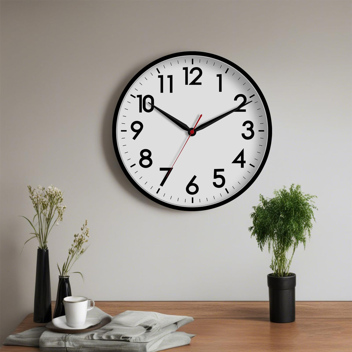 AKCISOT wall clock ideal for living rooms and offices as a decorative focal point.