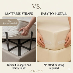 AKCYN mattress-topper stays in place with secure-edge grips