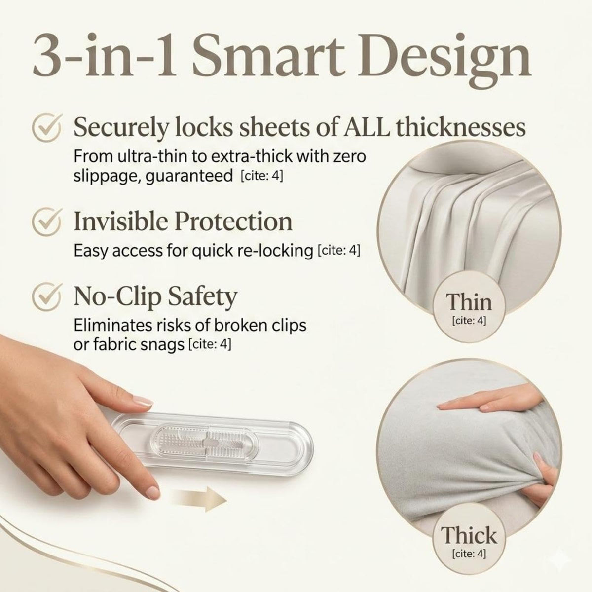 AKCYN strong-grip clips reliably hold sheets in place overnight