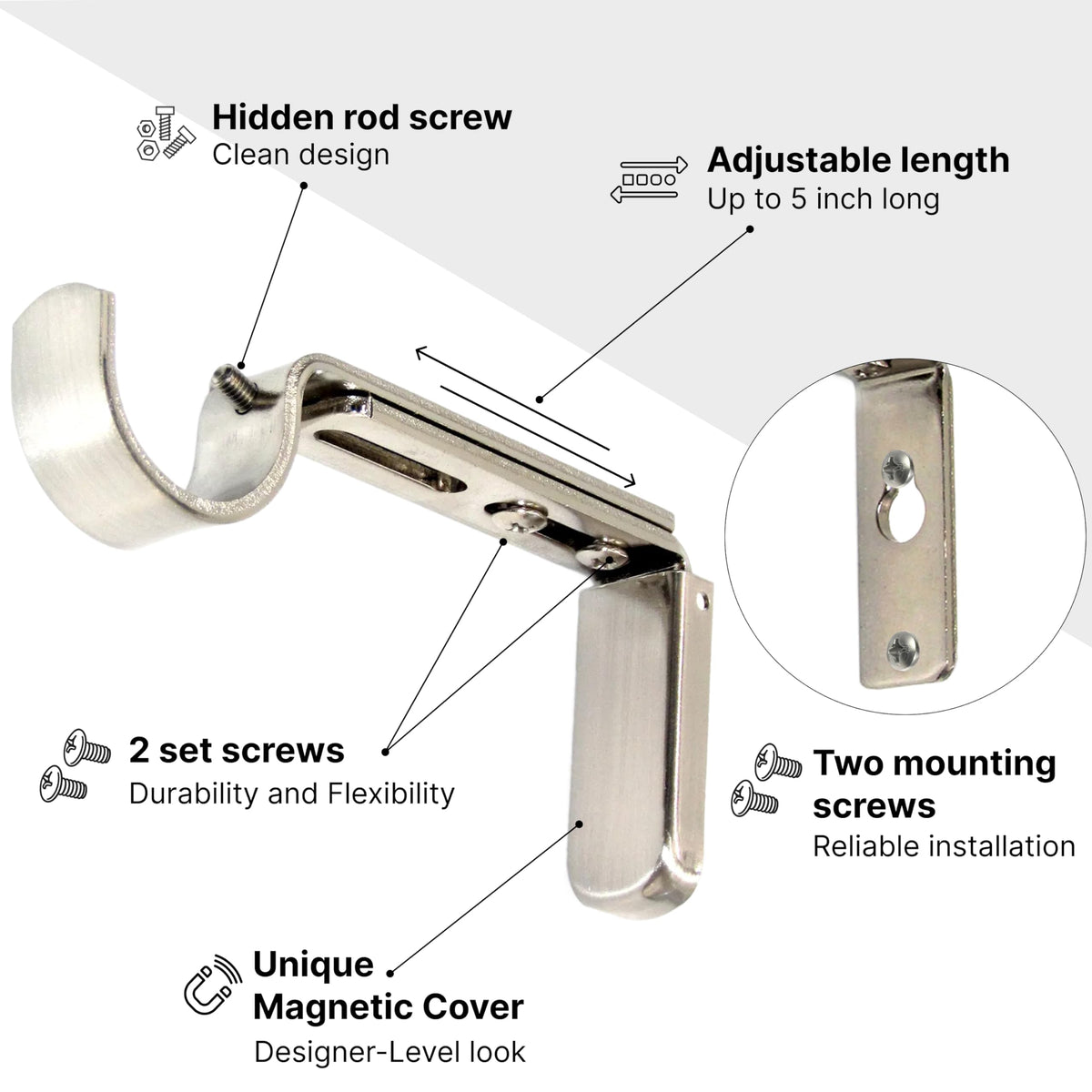 A Key Tech bedroom kitchen living room curtain bracket in a stylish setup.