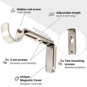 A Key Tech bedroom kitchen living room curtain bracket in a stylish setup.