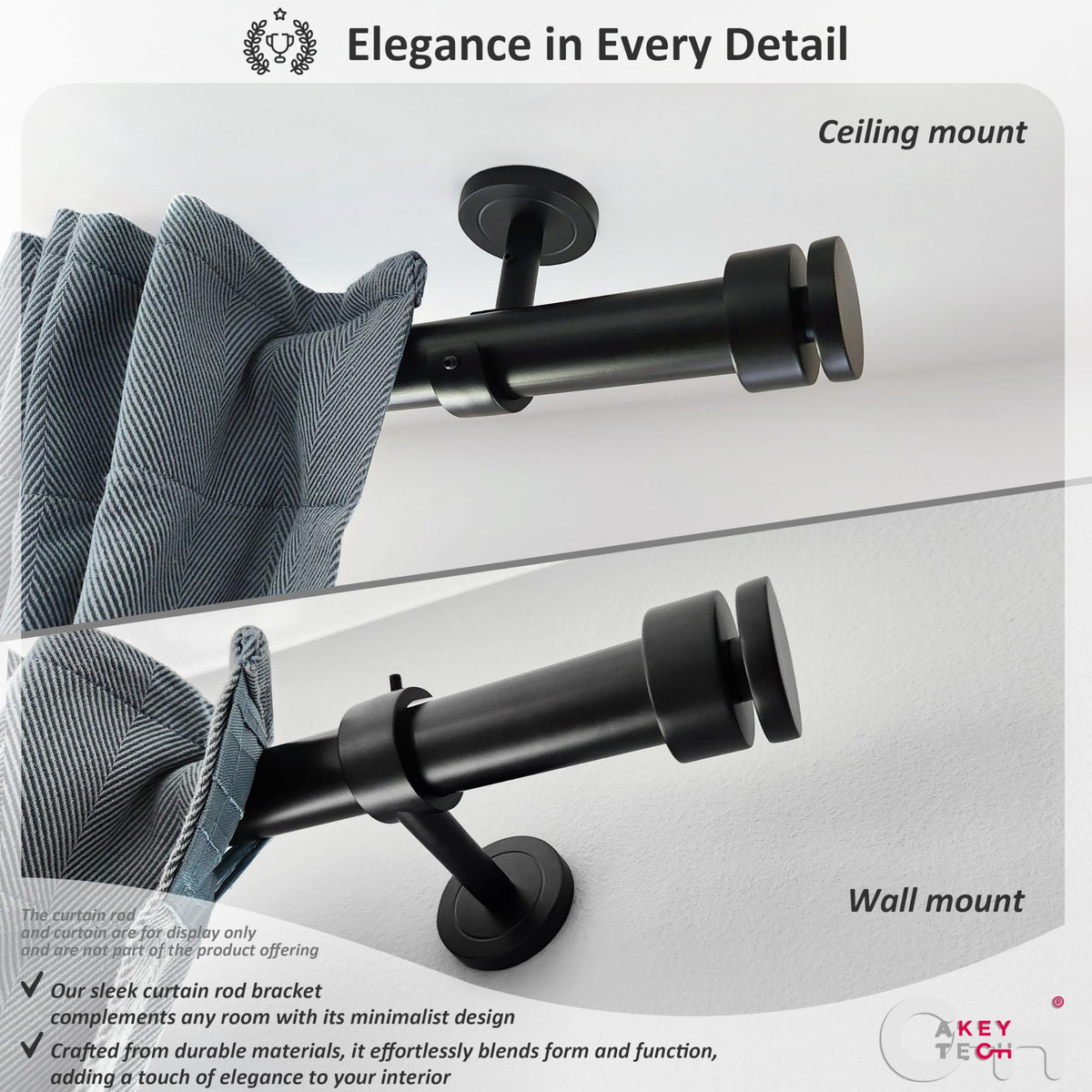 A Key Tech kit-included bracket set enables quick, versatile mounting.