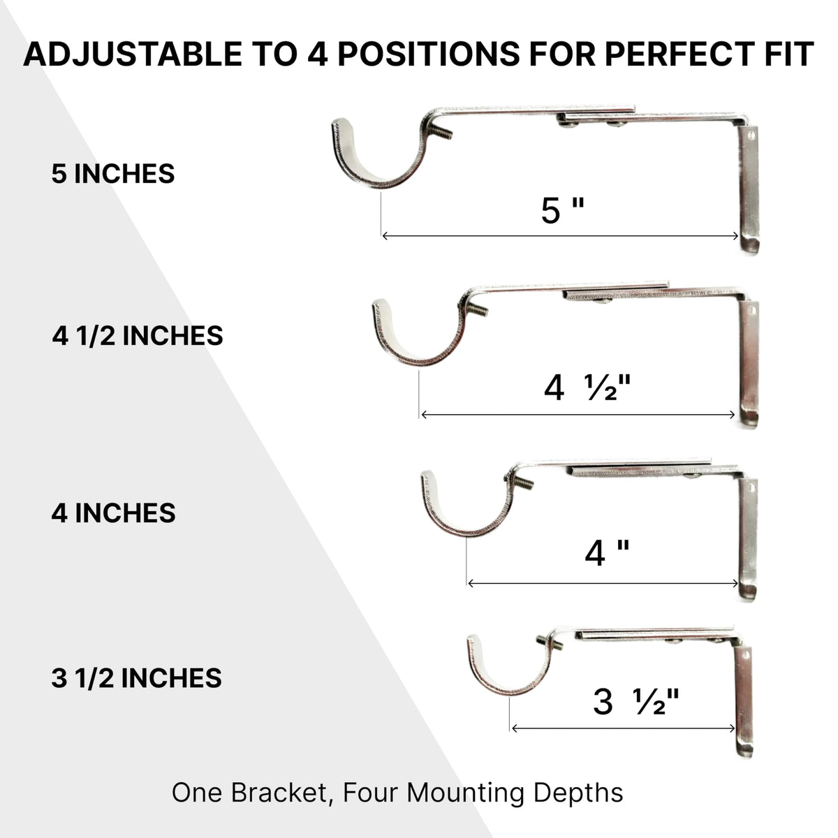 A Key Tech included installation kits enable quick, tool-ready curtain bracket setup.