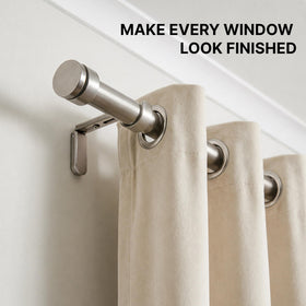 A Key Tech over-blinds curtain bracket setup demonstrates versatile mounting option.