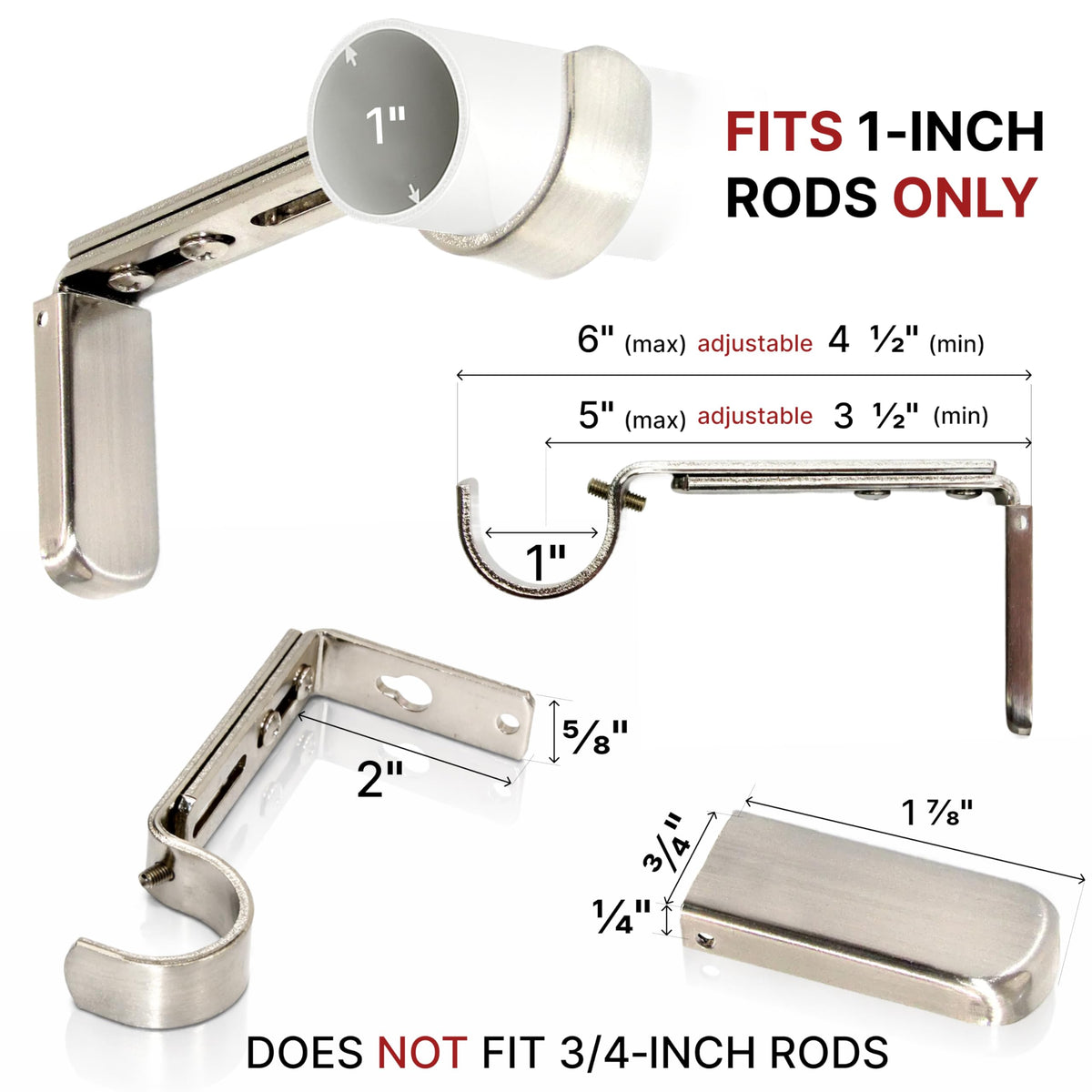 A Key Tech wall-mount curtain bracket in a modern design for home interiors.