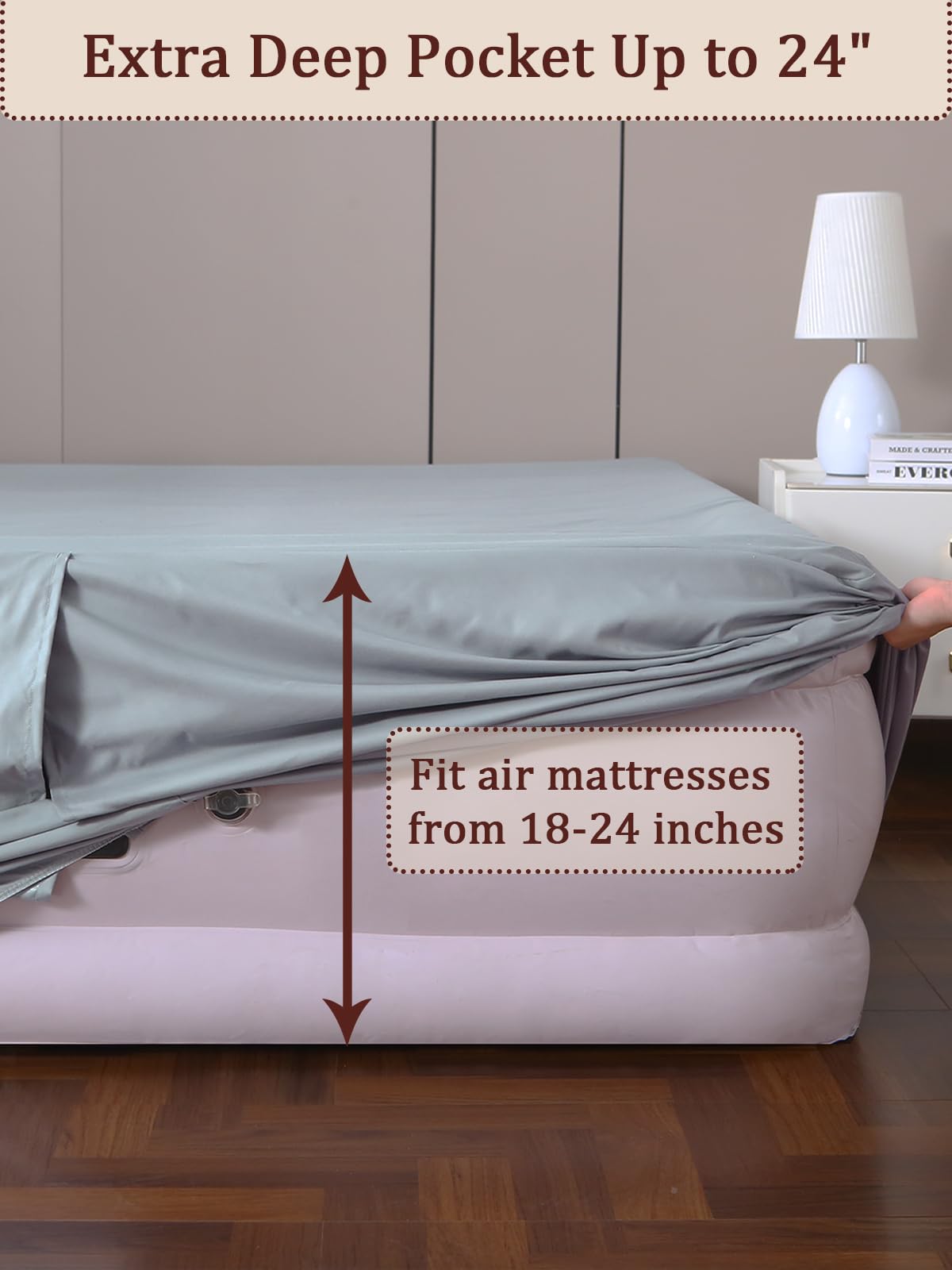 Akicia protective barrier shields the mattress from dirt and punctures.