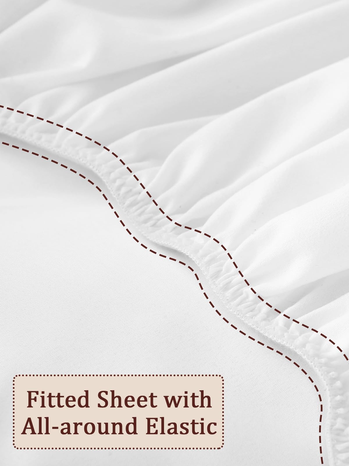 Akicia deep-pocket design keeps 18-24 inch mattresses fully covered.