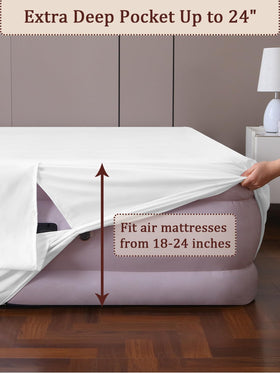 Akicia protective cover shields the mattress from dirt and oils, extending life.