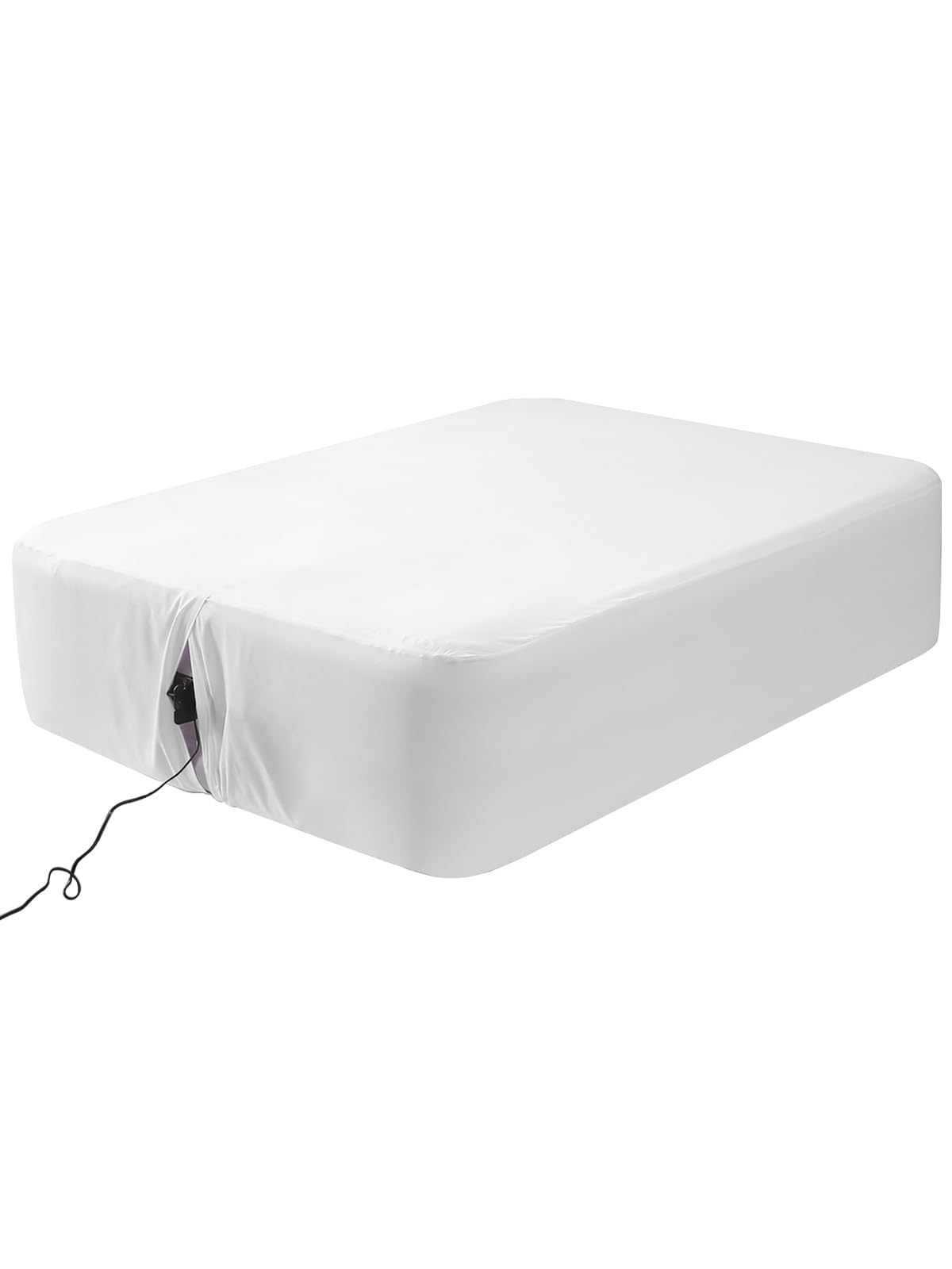 Akicia queen air mattress fitted sheet with deep-pocket keeps mattress secure and neat.