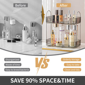 Akinbas vanity storage shot, versatile placement on a dresser