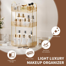 Akinbas Gold Organizer full setup demonstrates two-tier layout saving counter space