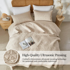Akkialla durable stitching maintains quilt shape after washing.