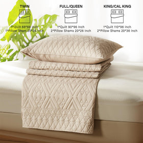 Akkialla neutral beige bedding easily matches various decor styles.