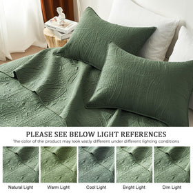 Akkialla pillow shams measure 20x36 for a polished bed look.