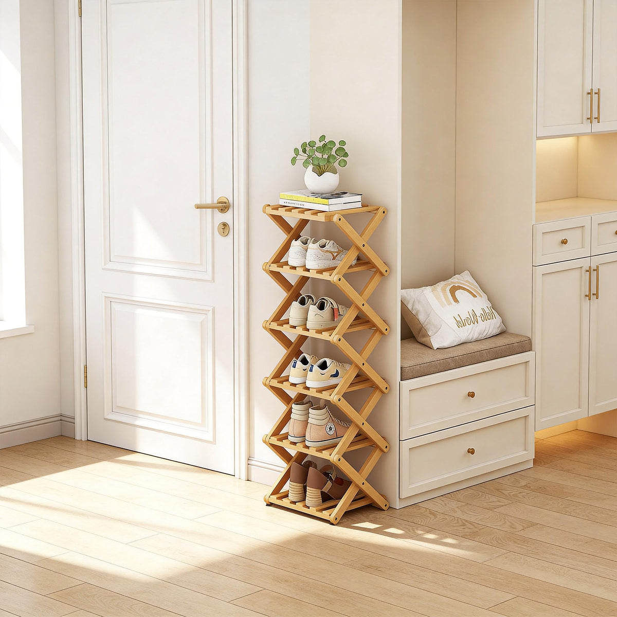 Akloya renewable bamboo design emphasizes eco-friendly, easy-to-clean storage.