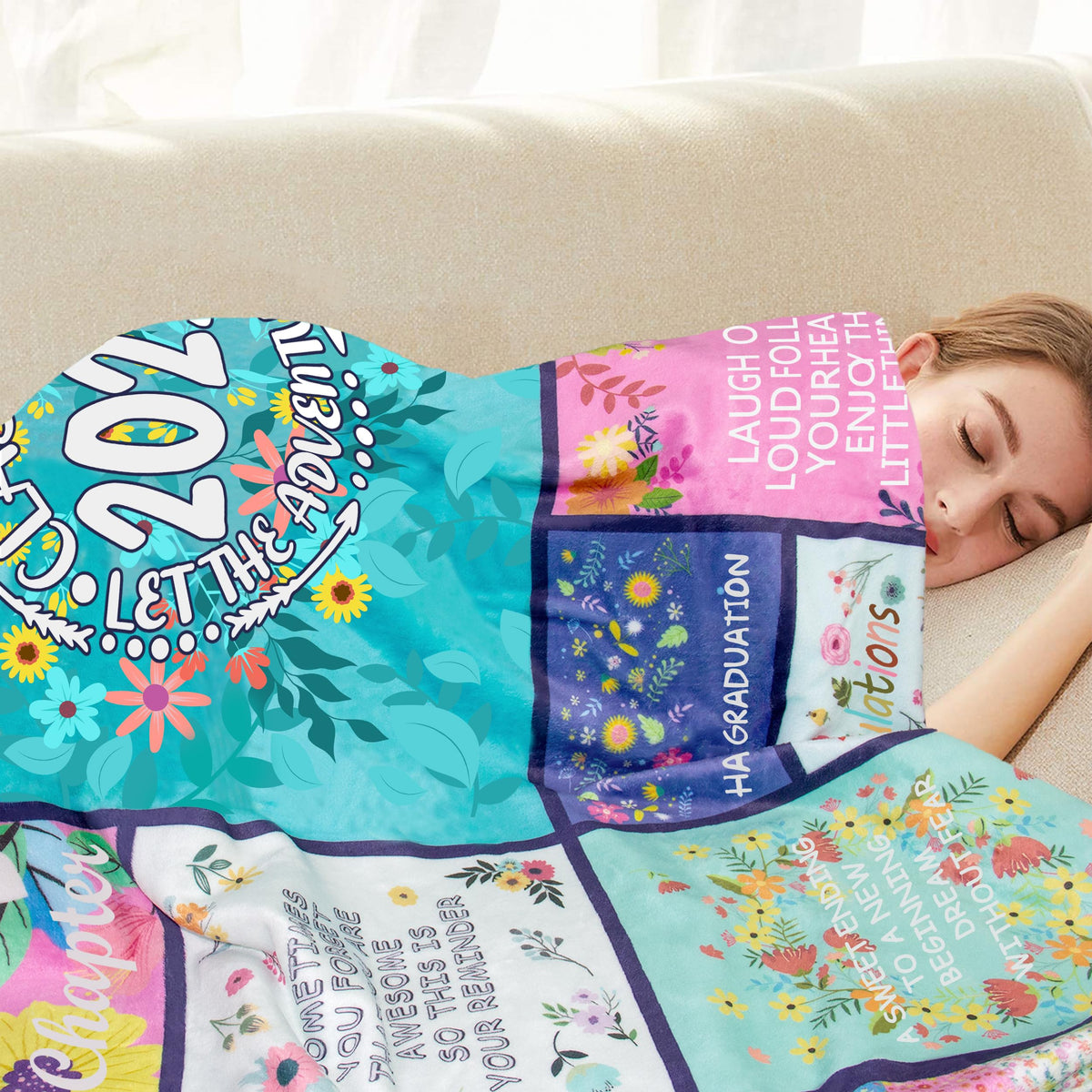 Akoigun blanket on sofa adds festive decor and comfort