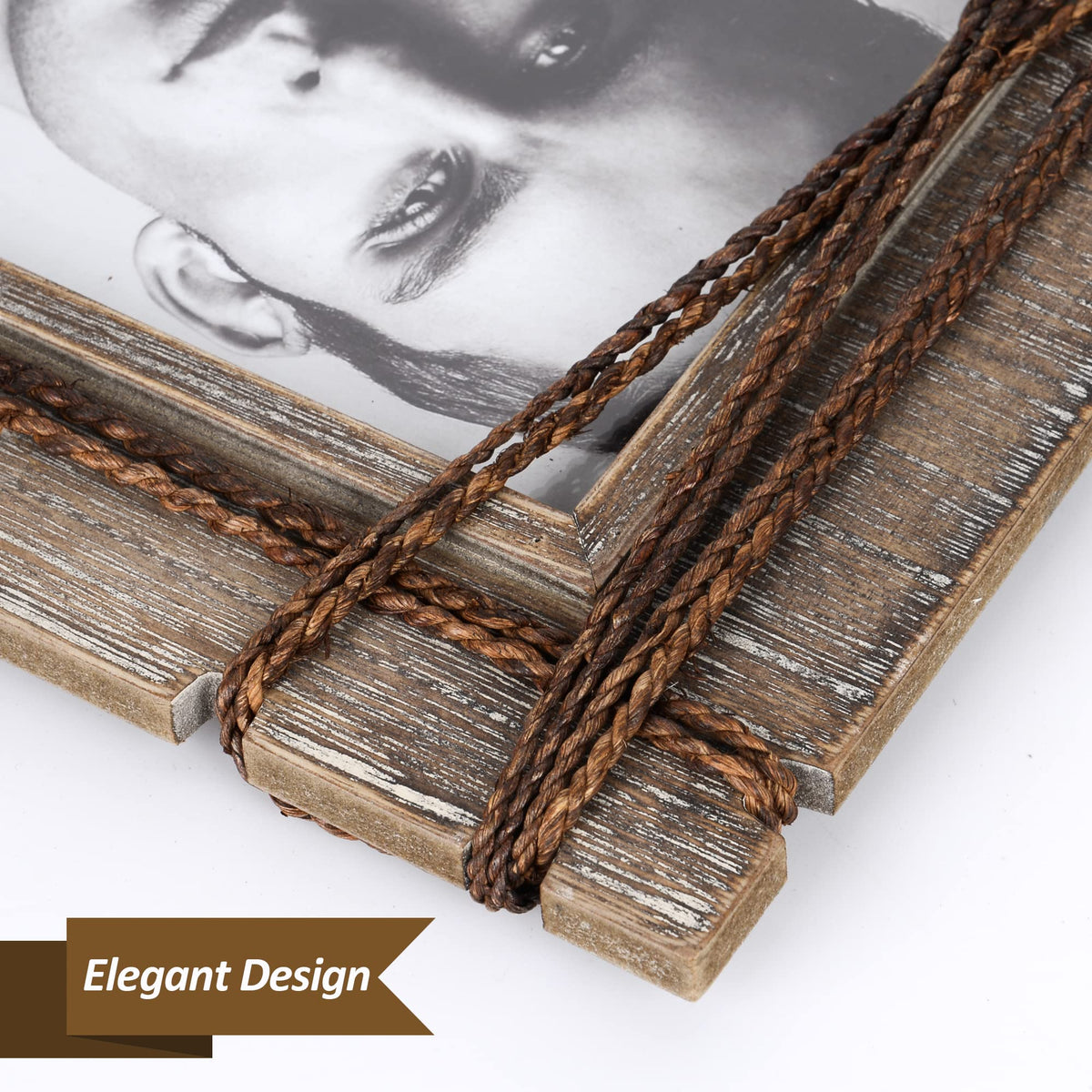 AKRILANE wood rope accents add vintage charm.