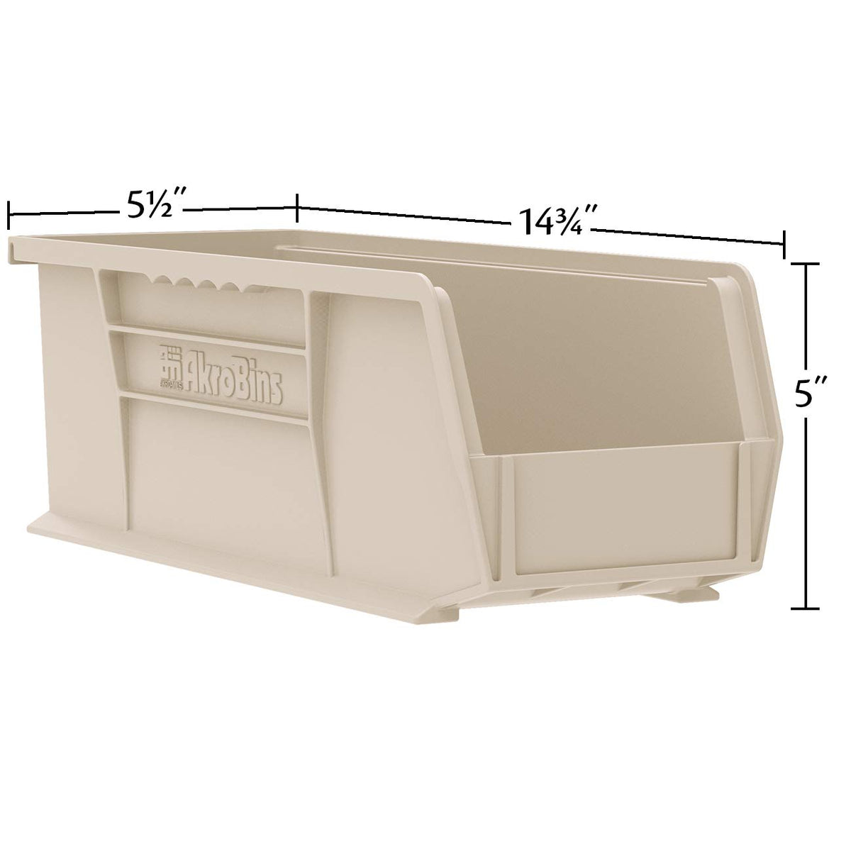 Akro-Mils AkroBins wide stacking ledge supports stable high-density storage.