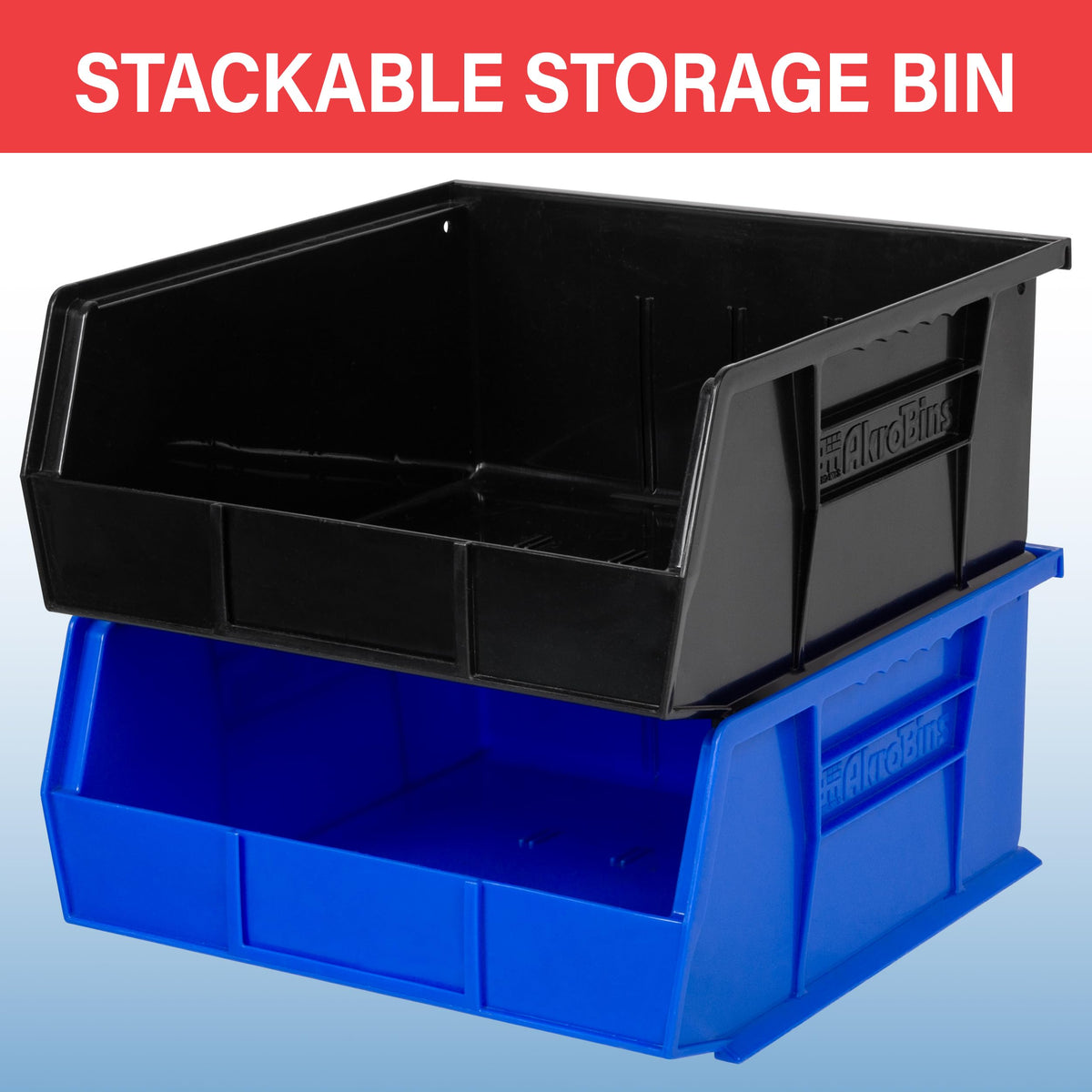 Akro-Mils AkroBins in a closet maximize vertical storage.