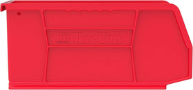 Akro-Mils AkroBins red color enhances visibility for quick inventory checks.