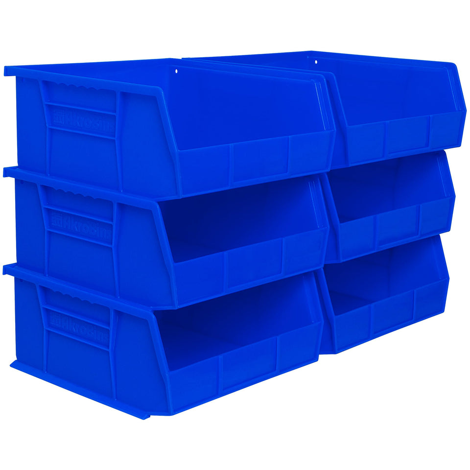 Akro-Mils AkroBins front view blue bin for organized storage and quick access