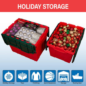 Akro-Mils KeepBox 12-gallon size with dimensions for planning