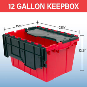 Akro-Mils KeepBox nesting and stacking saves space in a garage
