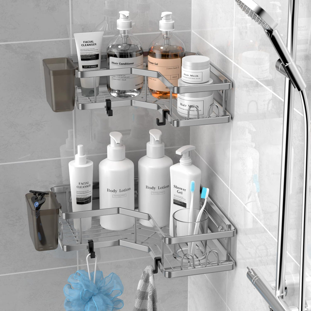 AKTECKE toothpaste holder attached for easy access