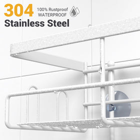 AKTECKE shower caddy 40lb load capacity for full toiletries