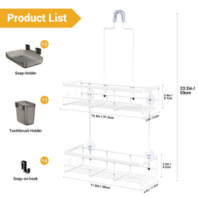 AKTECKE shower caddy no drill installation for easy setup