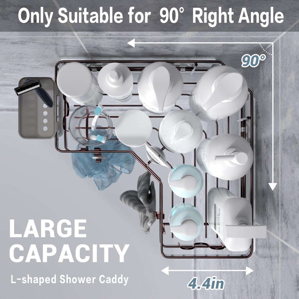 AKTECKE stainless steel bathroom storage resists rust in wet spaces.