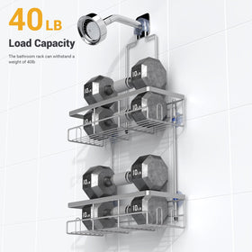 AKTECKE rustproof stainless steel shower caddy designed for longevity.