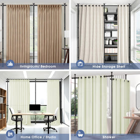 AKTOP floor-to-ceiling self-standing divider supports horizontal or L-shaped layouts.