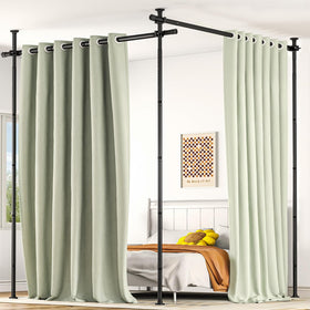 AKTOP room divider with no-drill tension rod for quick room separation.